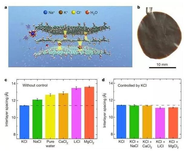 20180802143439540.jpg 氧化石墨烯膜通過陽離子控制層間距實現(xiàn)離子篩分